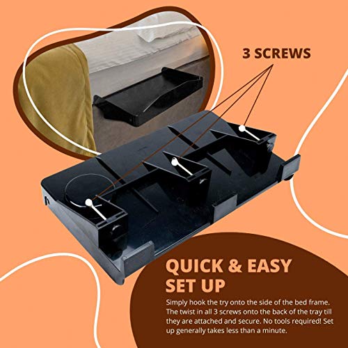 Bedside Shelf For Bed, Side Organizer Attachment Tray For Bunk Bed