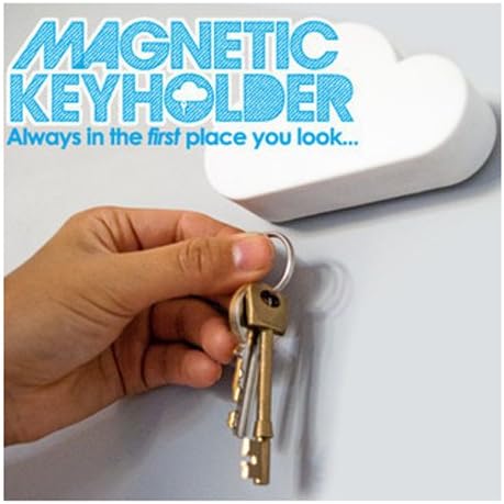 Gadgets Magic Cloud Shaped Magnetic Key Holder - White