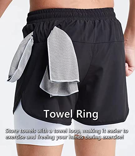 Men's Running Shorts 2 in 1 Shorts Gym Athletic Shorts Outdoor Marathon Workout Training Shorts