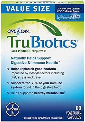 TruBiotics Daily Probiotic Supplement, Capsules, 60 Count (Pack of 4) JR@HIF