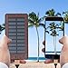 Solar Charger Power Bank 24000mah Huge Capacity Portable Charger 3 Output Ports (2A+2A+1A) Backup Battery Pack for iPhone iPad Samsung HTC Cellphones Tablet and More