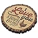 P. Graham Dunn I Love You A Bushel and A Peck Chicken Rustic Bark Look Wood Circle Magnet