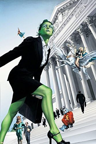 ArtEdge She-Hulk No.7 Cover: She-Hulk and Valkyrie Fighting, Poster, 12 x 18 in