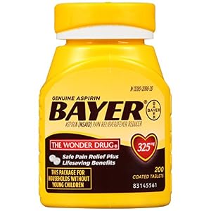 Image of Genuine Bayer Aspirin 325mg Coated Tablets | #1 Doctor Recommended Aspirin Brand | Pain Reliever | 200 Count