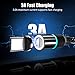 6.6ft USB Type C Magnetic Charger Cable 3.0A Nylon Bradied Fast Charging and Data Sync with LED Compatible with Samsung Galaxy and USB-C Devices