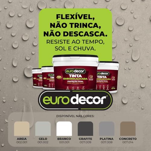 Super Tinta Emborrachada 18kg Contra Infiltrações Fissuras Acabamento Fosco (Areia)
