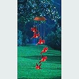 Garden Days Cardinal Solar Mobile Wind Chime