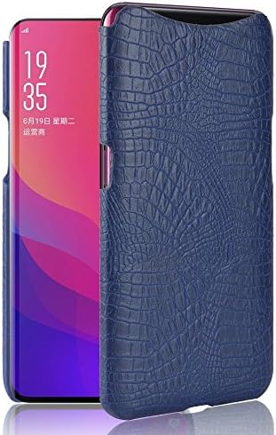 OPPO Find X Case, Light Weight Crocodile Pattern Hard PC Back Case for OPPO Find X (Color : Blue)