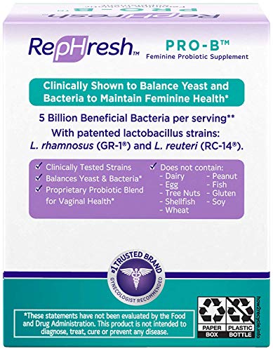 Pro-B Probiotic Feminine Supplement Capsules, 30 Count (2 Pack)