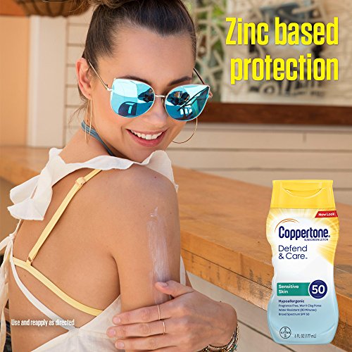 image for Coppertone Defend & Care Sensitive Skin Sunscreen  Lotion Broad Spectr
