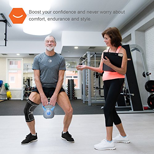 image for Cambivo 2 Pack Knee Brace, Knee Compression Sleeve Support for Running
