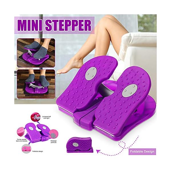 Chnrong Fitness Step Swing Stepper Machine, Durable Mini Exercise Steppers, Up-down Stepper for Beginners and Advanced…