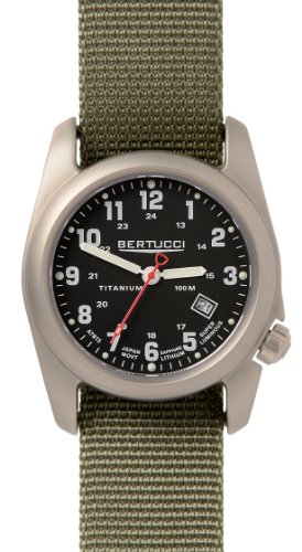 Bertucci A-2T Classic Field Watch Black/Ti-Drab Band 12723