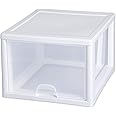 Sterilite 27 Qt./26 L Stacking Drawer, White, 4 Pack
