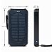 15000mAh Outdoor Dual USB Portable Solar Power Bank Charger (Black)