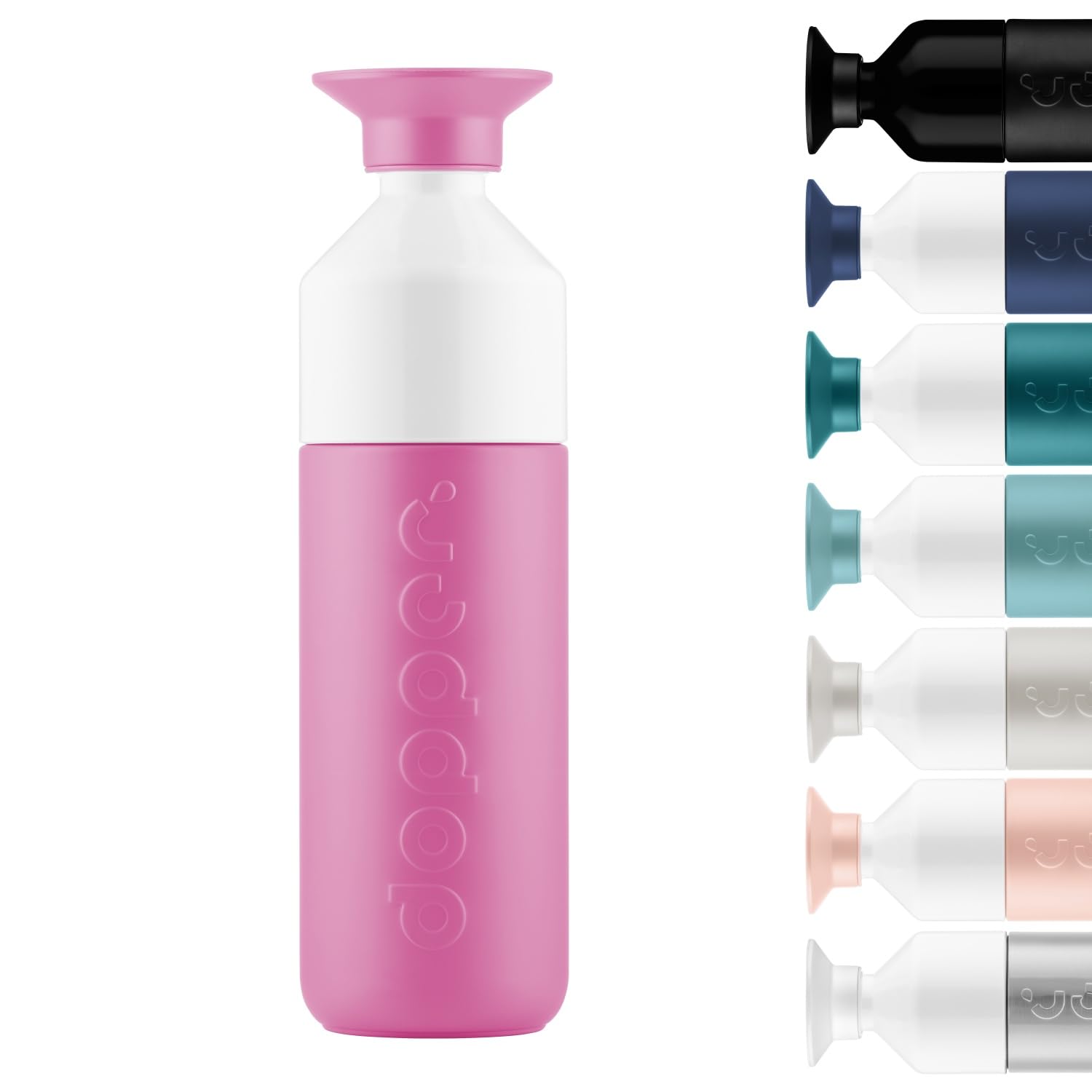 Dopper Insulated Thermo Bottle 580ml Pelican Pink - Double-Walled, Leak-Proof, Keeps Cold for 24h/hot for 9h - Stainless Steel Drinking Bottle - Thermo Mug - Coffee Cup - Water, Tea