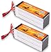 FLOUREON 6S 22.2V 45C 4500mAh RC Battery Lipo Battery Pack with Deans T Plug for RC Airplane Helicopter UAV Drone FPV,RC Evader BX Car, RC Truck, RC Truggy(2-Packs)