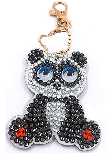 5D DIY Diamond Painting Paint by Numbers Kits  Key Chains Full Drill Rhinestone Mosaic Making Decorative Props for Bags,Phone Straps(4 Pack) - Thumbnail 7