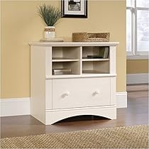 Sauder Harbor View Lateral File, Antiqued White