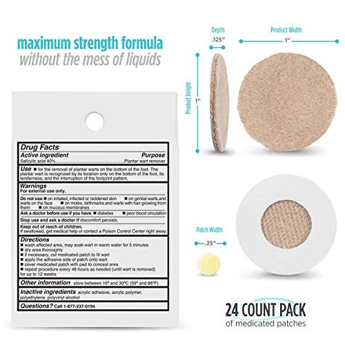 Comfort Zone Plantar Wart Remover Kit, Maximum Strength Salicylic Acid