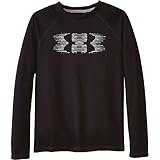 Under Armour Boys' Waffle Crew Top Black / Steel Large