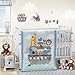 Bedtime Originals Two by Two Noah's Ark 4 Piece Crib Bumper, Blue/Gray