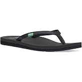 Sanuk Yoga Joy Womens Flip Flops | Yoga Mat Footbed | Sandals for Women | Womens Yoga Sandals | Women's Beach Sandals