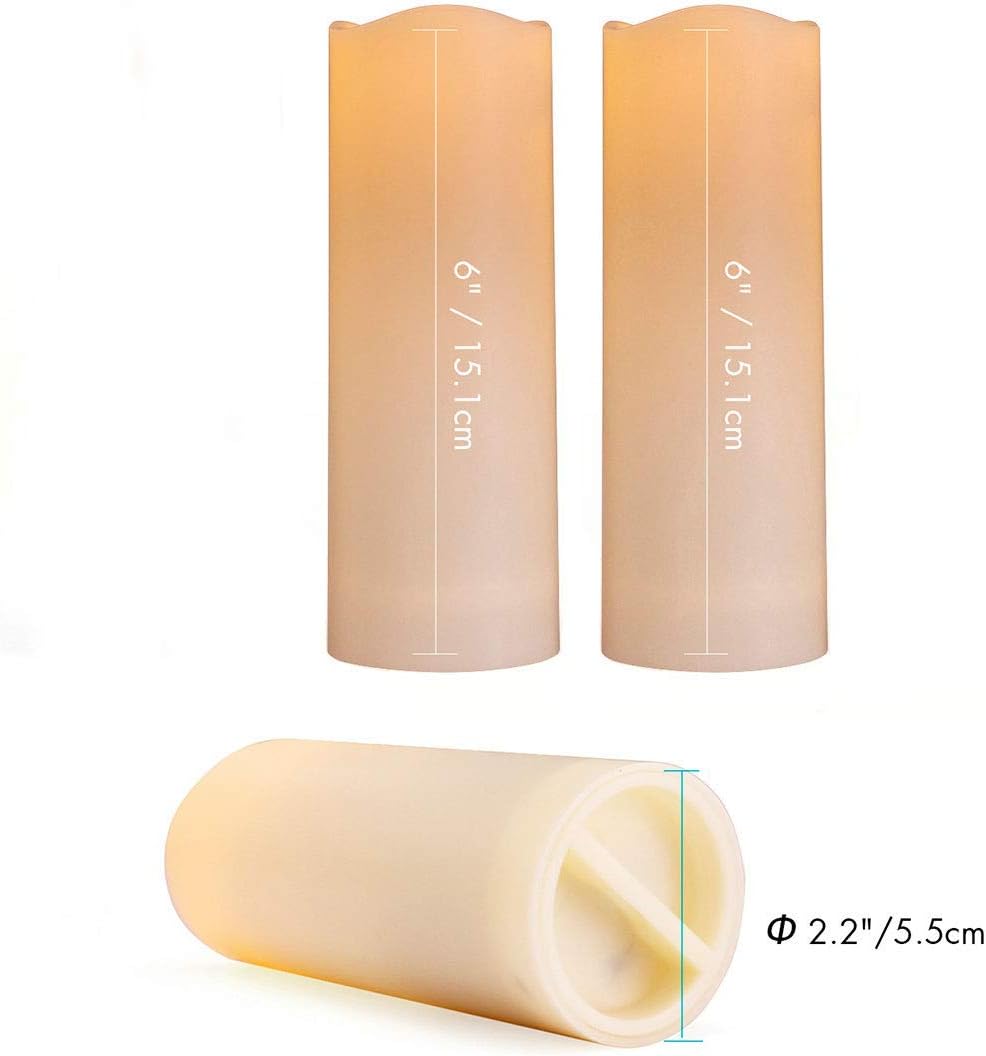 Flameless Candles White Pack of 2