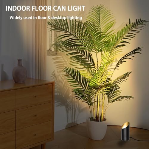 2-Pack Dimmable LED Indoor Floor Spotlights with, Remote and Timer, 3 Adjustable Color Temperature 3000K, 4000K, 6000K - Remote Controlled Uplighting for Living Room Decor, Wall Art, Plants, Corners