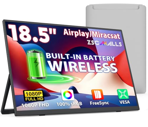 Portable Monitor 1080P FHD Wireless Auto Rotation