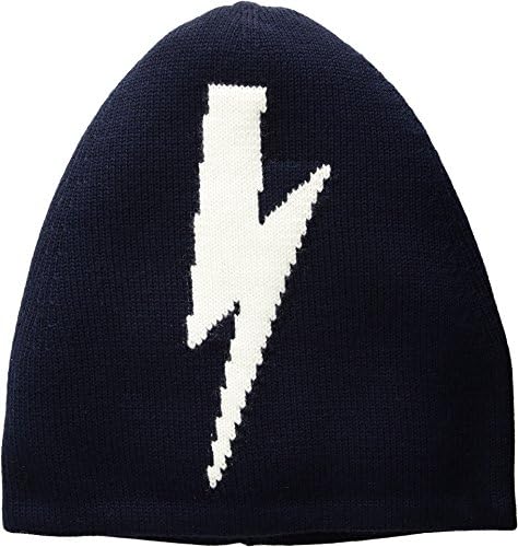 Neil Barrett Men's Thunderbolt Beanie Navy/White One Size