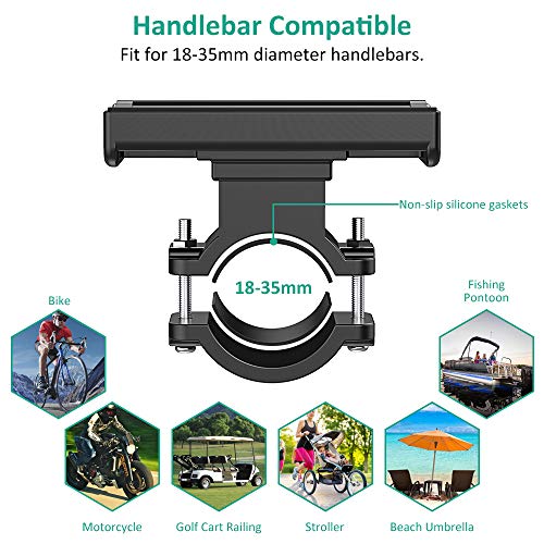 Bovon Multifunctional Bluetooth Speaker Mount for Bike, Golf Cart Railing or ATV/UTV Roll Bar, Adjustable Velcro Strap Fits Most Wireless Speakers, Flashlights, Bottle and Cage Attachment Accessory