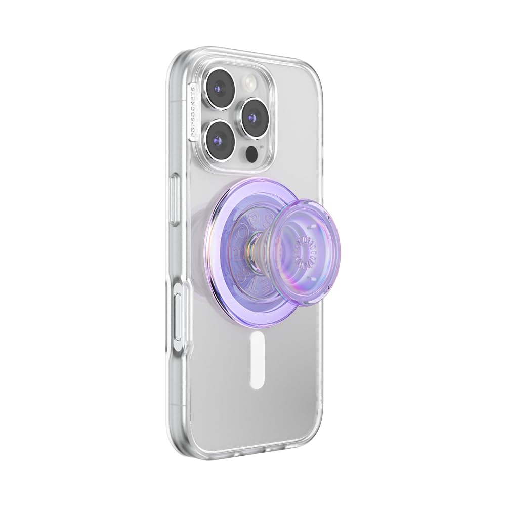 PopSockets Phone Grip for MagSafe, Magnetic Holder, Phone Stand, Lavender - Iridescent Lavendar