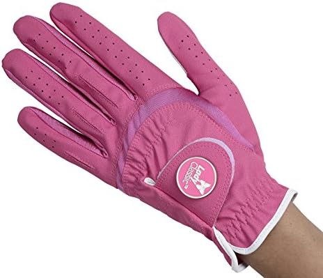 Lady Classic Women’s Soft Flex Gloves with Magnetic Ball Marker, Left Hand, Fuchsia, Medium
