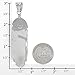 Turquoise Feather Pendant Necklace in Sterling Silver 925 & Genuine Turquoise (20
