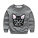 Puseky Toddler Kids Girls Cute Cat Sweatshirt Tops & Pants Tracksuit Outfits Set