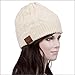 Zibaar Bluetooth Beanie Hat with V4.2 Bluetooth Headphone Over 5 Hours Running Time at Max Volume Hands Free Talking Polar Fleece Wireless Beanie Hat for Men Women Unisex Cream