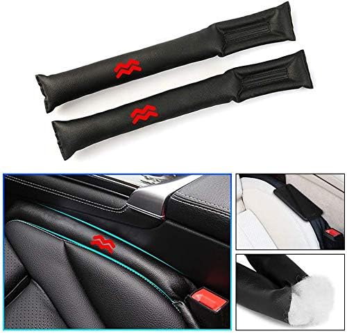 Longzhimei車用シート コンソール 隙間 クッション 適合 Bmw 1 シリーズseries 3 シリーズseries 5 シリーズseries 7 X1 X3 X4 Puレザー 隙間埋めクッション 黒と青 2本セット B085nn6r4f 640円