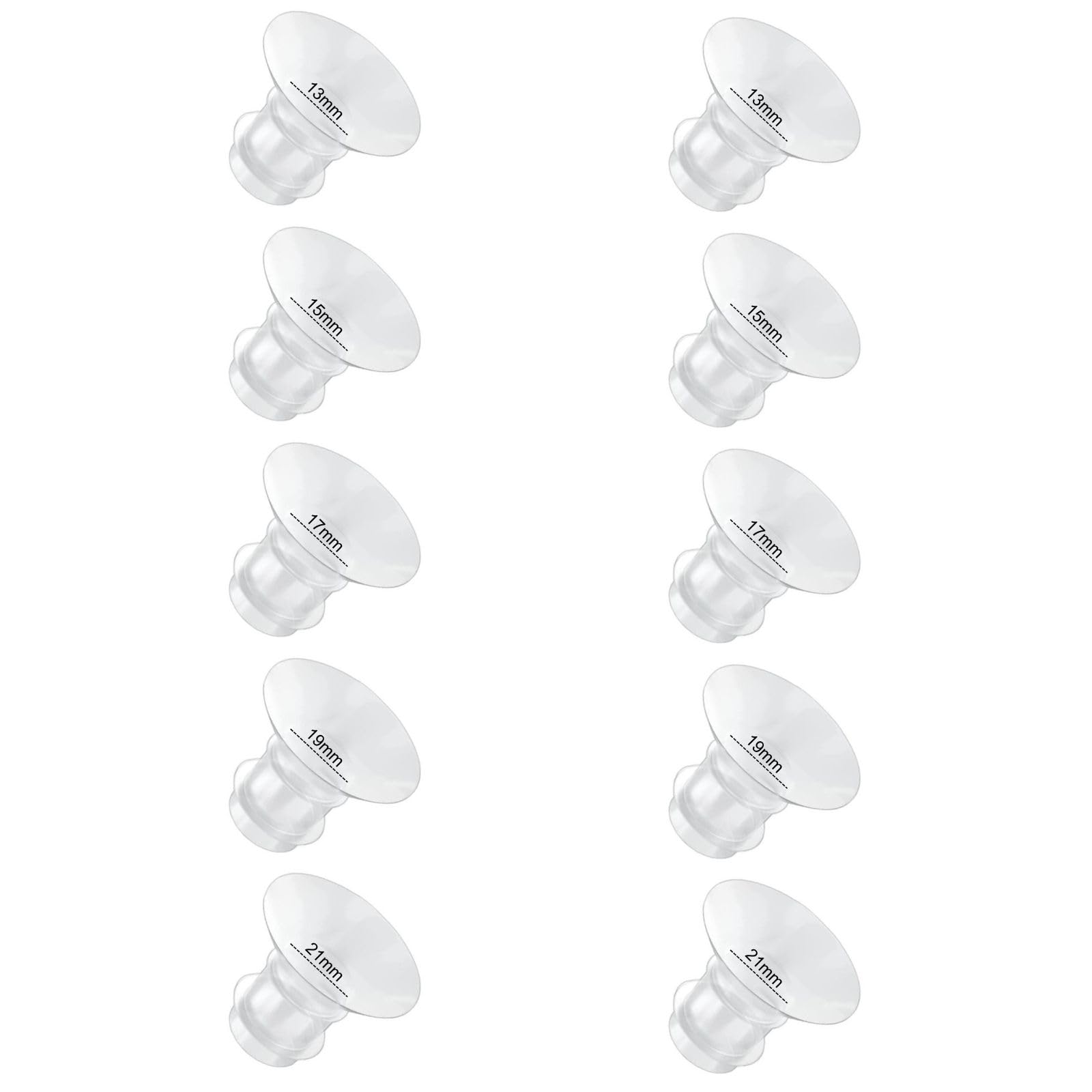 Photo 1 of Flange Inserts 13/15/17/19/21mm 10PC Compatible with Momcozy S12 pro/S9 pro/S9/S10/S12/Medela/TSRETE/Spectra/Bellababy etc 24mm Wearable Breast Pump, Reduce 24mm Tunnel Down to Correct Size