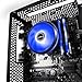 upHere ACC92BE CPU Air Cooler with 120mm PWM Blue Led Fan,Anodized Black Aluminum fins