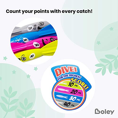 Boley Dive Torpedo Swim Toys 12 Pk Sinking Swimming Pool Toys for