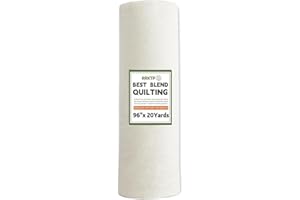 RRKTP Cotton Quilt Batting by The Roll，80/20 Cotton/Polyester Blend Batting for Quilting,Warm Soft Natural Batting for Sewing,Stuffing for Crafts Handmade Quilts& Sewing Project-96 X 20 Yard