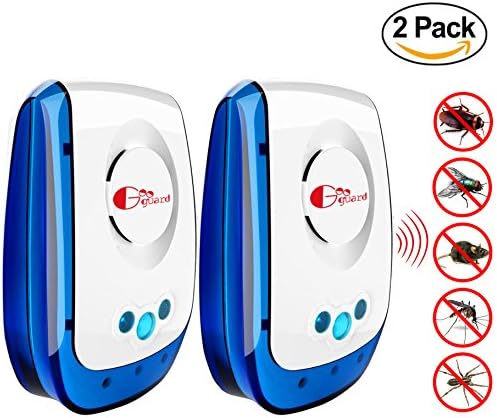 Googuard Ultrasonic Pest Repeller 2 Pack Electronic Insects Control Repel Mouse Bug Rat Spider Flea Ant Nontoxic Environmentally Mosquito Repellents