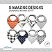 Baby Bibs Bandana Drool Bibs for Boys and Girls Drooling and Teething By Allinne, Unisex Gift Registry Baby Shower, Organic Cotton, Polyester Fleece, Hypoallergenic,Soft and Absorbent, TRIPLE LAYERED