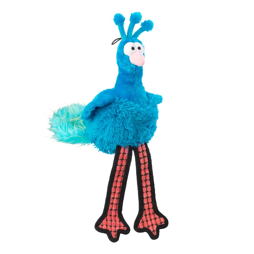 House Of Paws Peacock Fluffy Dog Toy