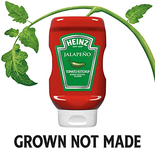 Heinz Jalapeno Tomato Ketchup Blended with Real Jalapeno 14 Ounce (Pack