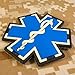 Glow Dark EMS EMT Medic Paramedic Star of Life Morale Tactical PVC 3D Hook&Loop Patch