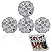 KIKOMO Submersible LED Lights with Remote, 13 Colors 4 Modes Battery Operated Underwater LED Light Pucks for Pool Hot Tub Bathtub