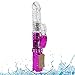 Pure Cell 8 Inch Waterproof Rabbit Vibe Rotating 360 Degrees Dual Stimulator Massager Multi Speed Electric Vibration Massager Wand Clitorial Stimulation Powerful Female Masturbate Toy G-spot for Women