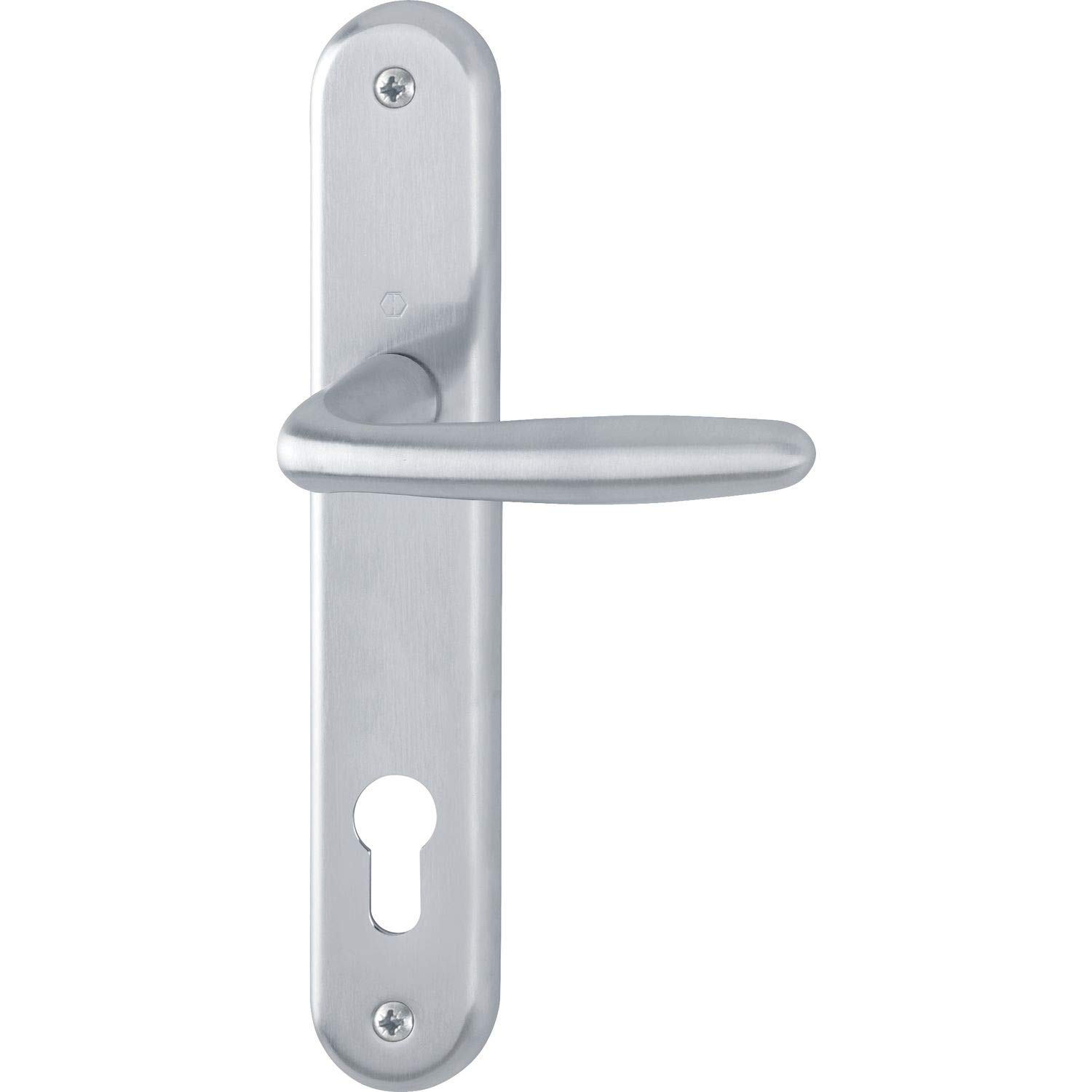 HOPPE Verona Handle Set on Plate PZ 88, Door Thickness 37-47, VK 8/8.5 Anodised Silver